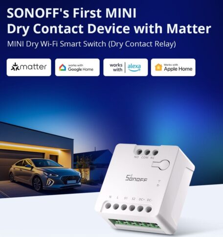 SONOFF MINI-D – Smart Switch Wi-Fi cu Contact Uscat și Suport Matter
