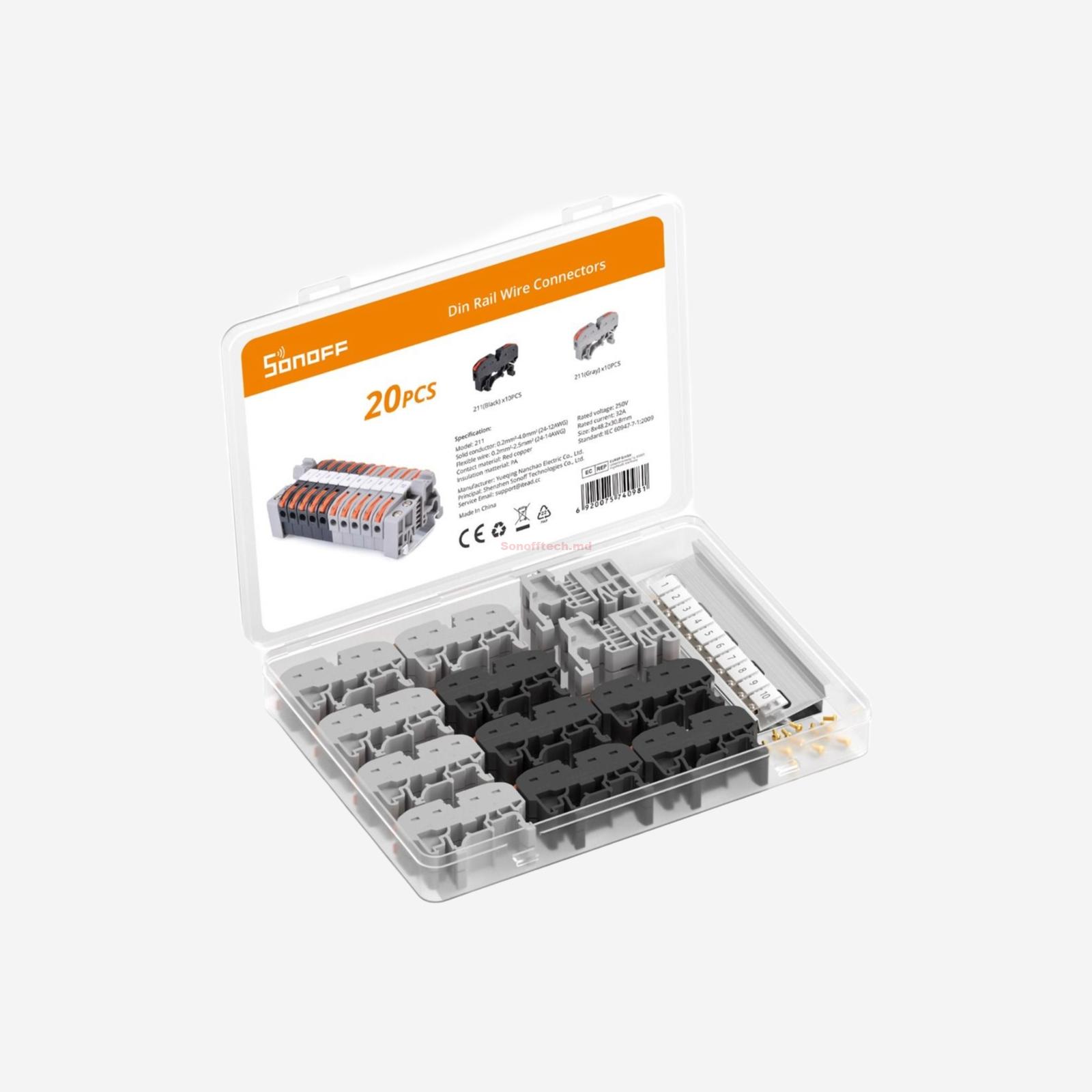 Sonoff Din Rail Wire Connetors 211