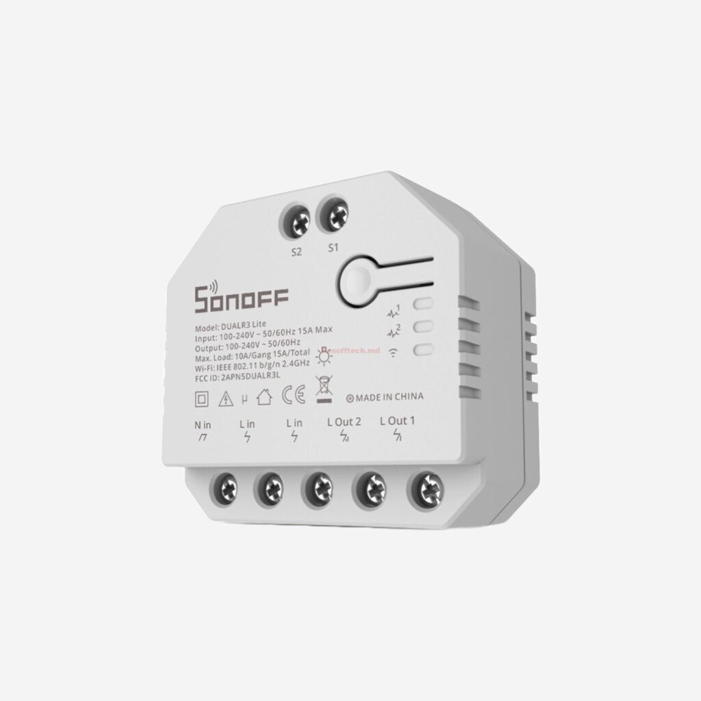 Sonoff DUALR3 Lite releu Wi-Fi 2 canale