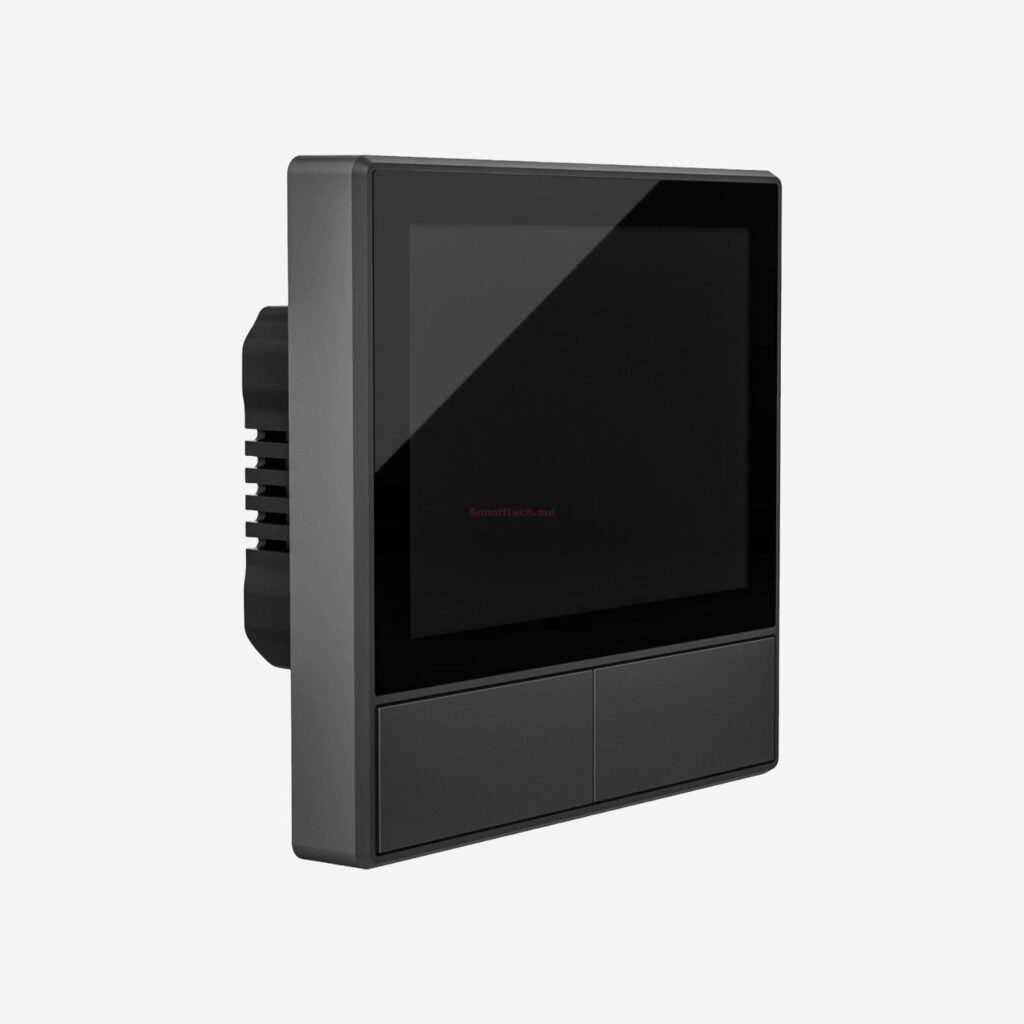 Sonoff Wi-Fi Dual-Channel Smart Scene Wall Switch NSPanel, Black