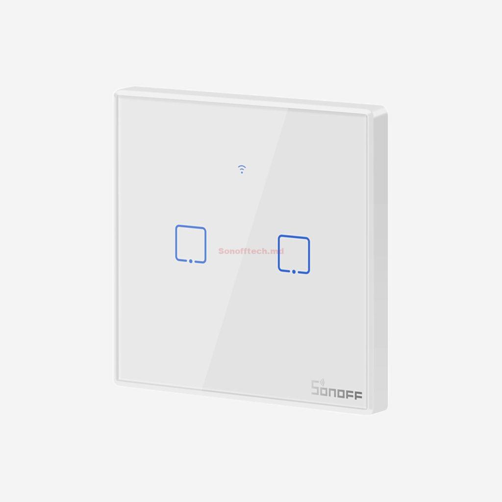 Sonoff Wi-Fi Smart Touch Wall Switch TX Series 2-Gang, White