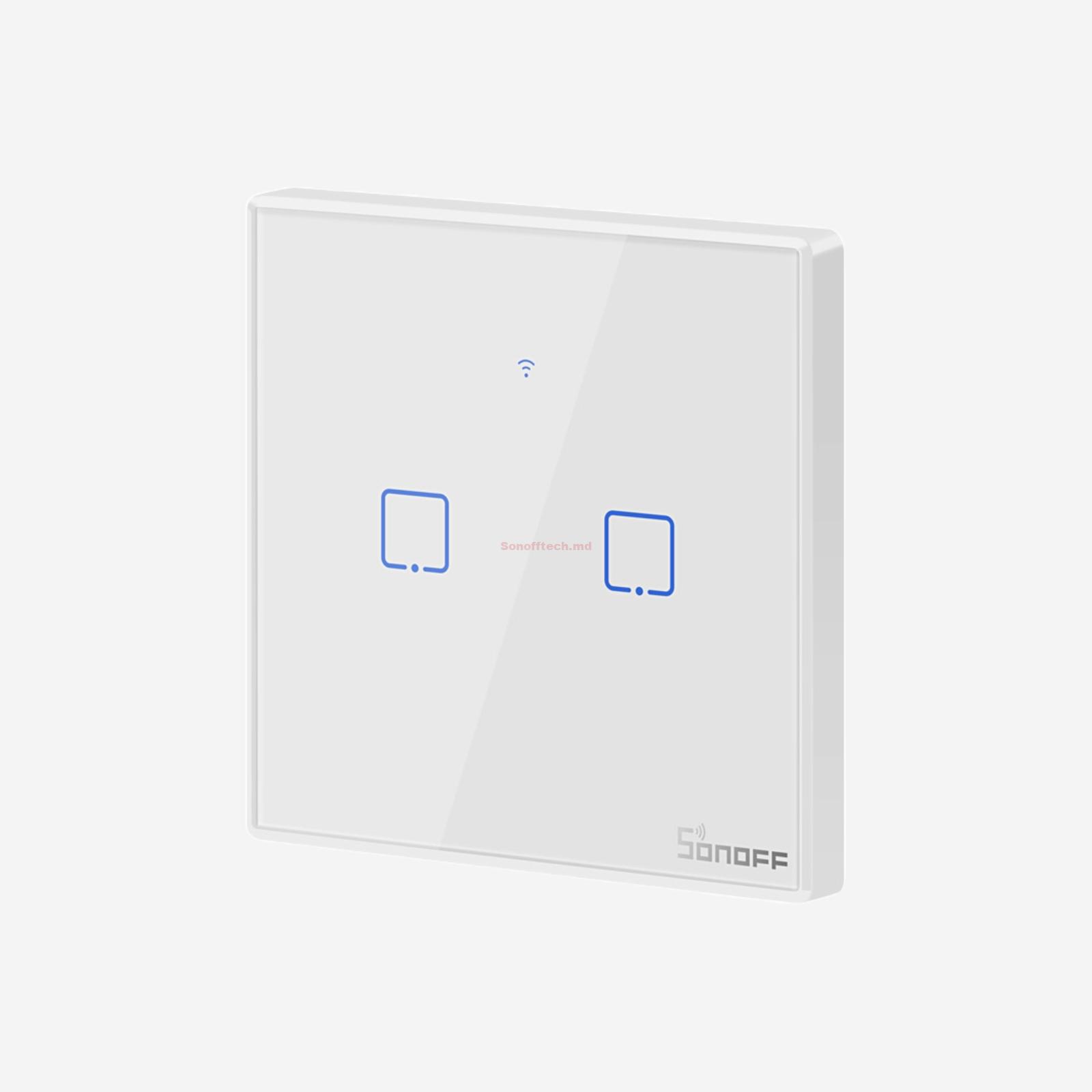 Sonoff TX Series 2-Gang White întrerupător Wi-Fi