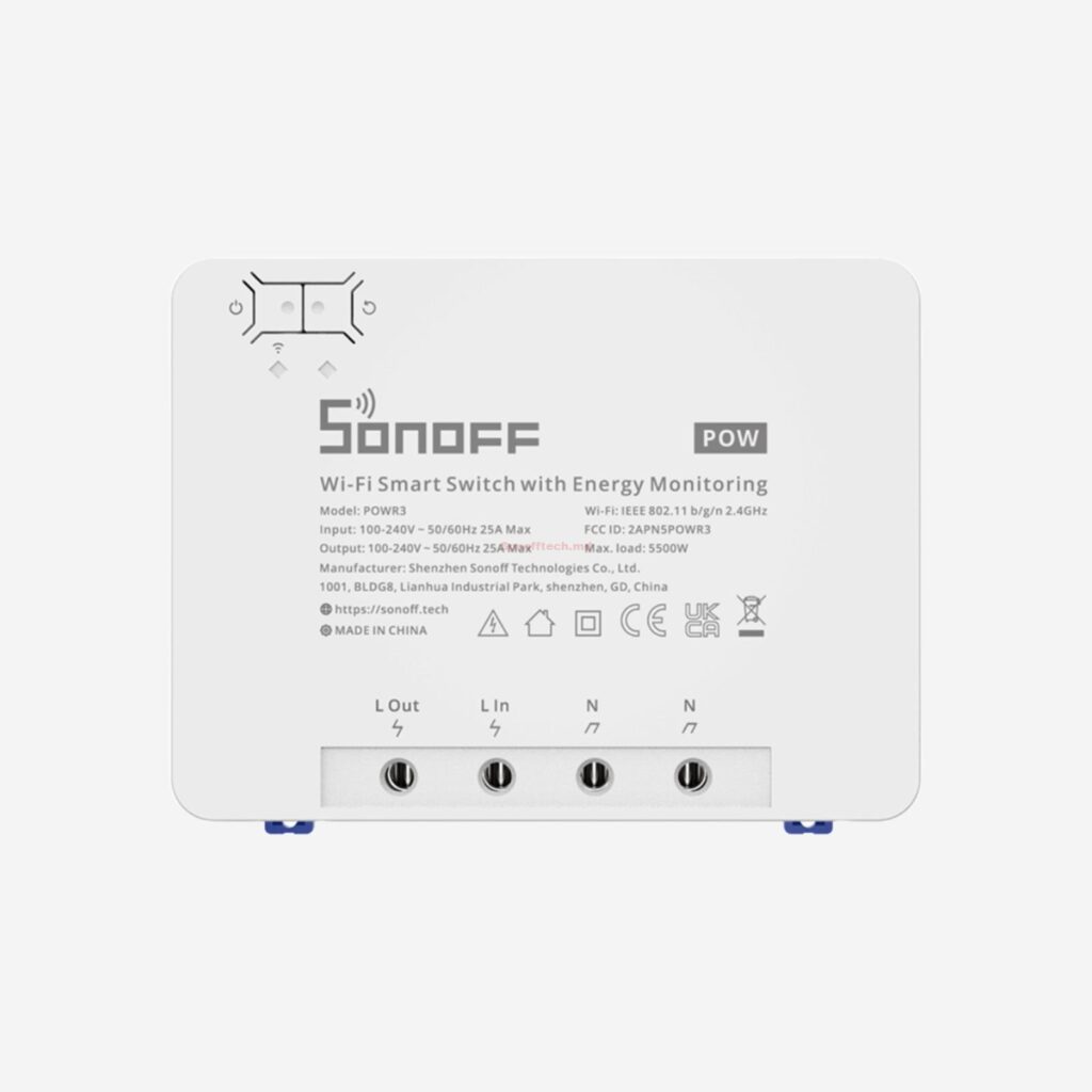 Sonoff POWR3 25A releu Wi-Fi cu măsurare
