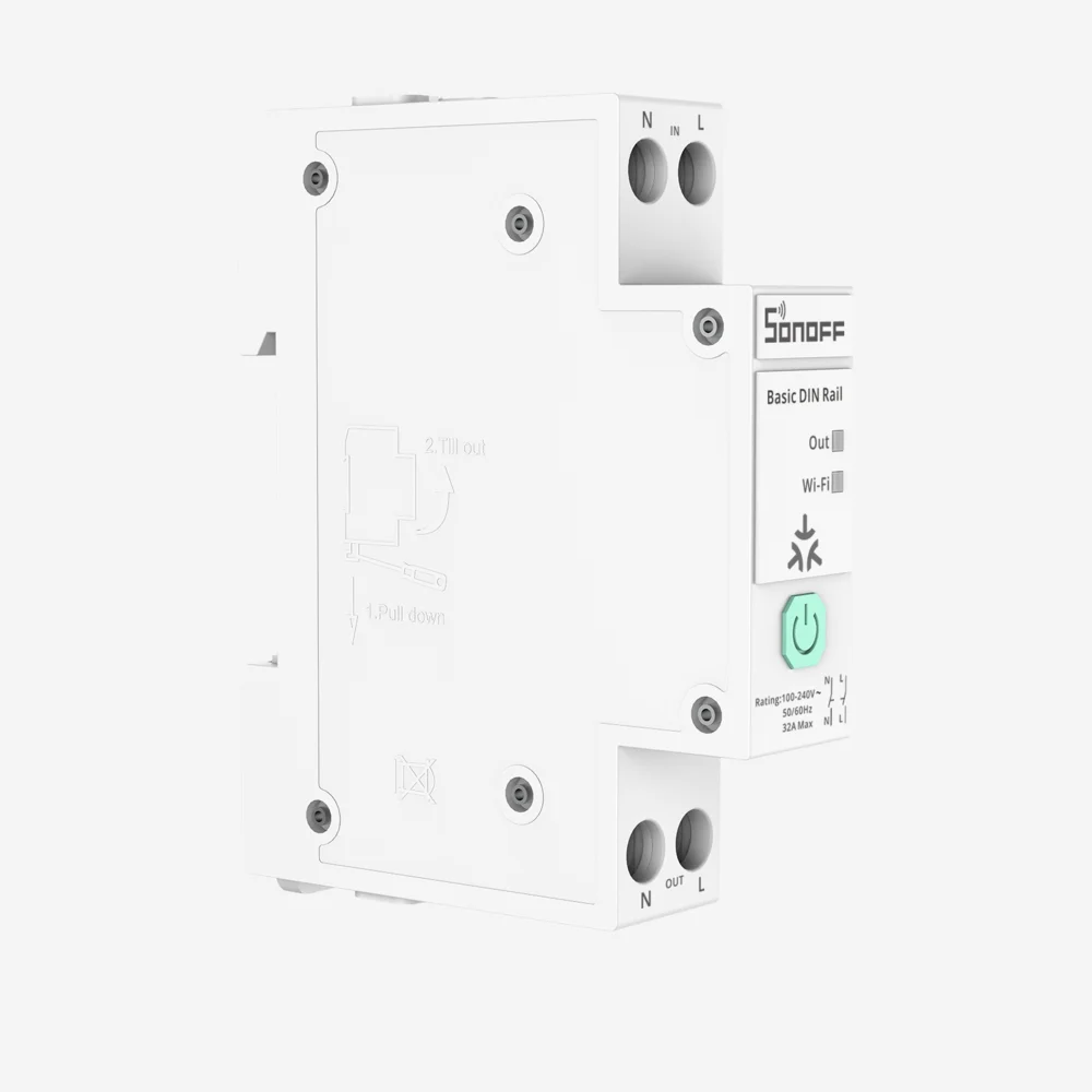 Sonoff Matter Over Wi-Fi Smart DIN Rail Switch BASIC-1GSP-L pentru automatizare smart home
