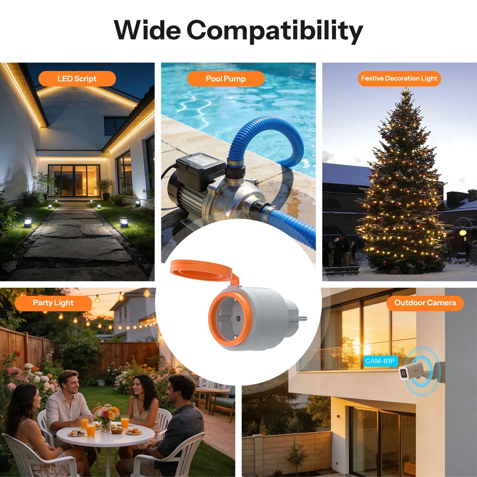 Sonoff S61s Outdoor IP44 priză Matter exterior